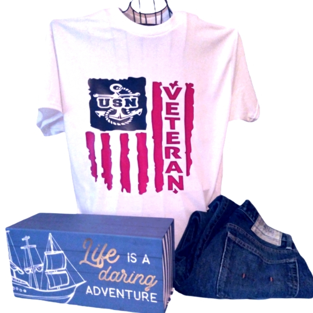 UNITED STATES NAVY SHORT SLEEVES ADULT UNISEX TEE SHIRT